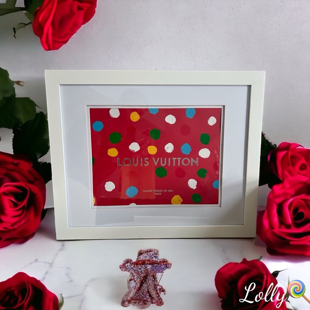 Framed Louis Vuitton Yayoi Kusama Shopping Bag